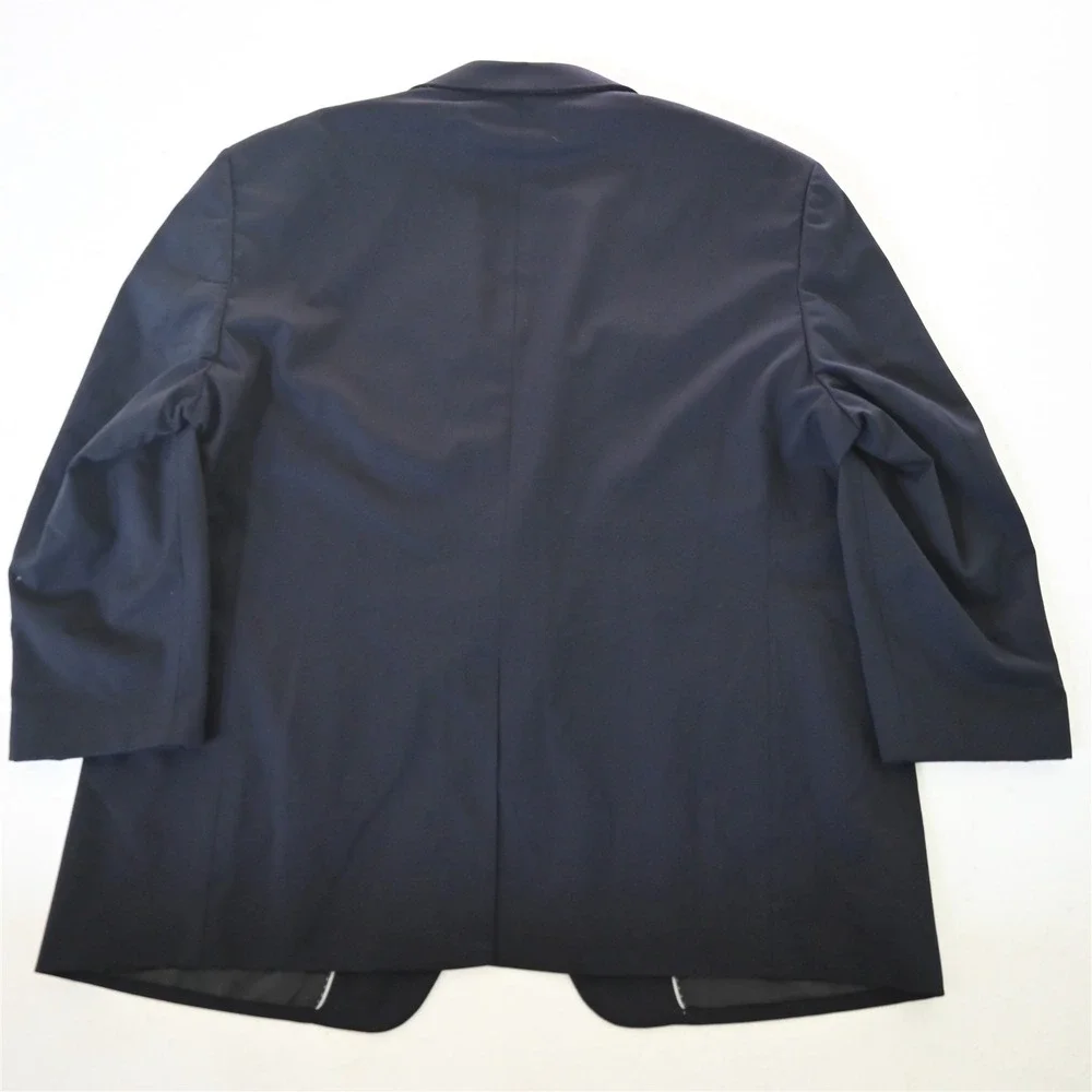 GS 52R Navy Blue Silver Button Wool Mens Blazer‎ Suit Jacket Sport Coat